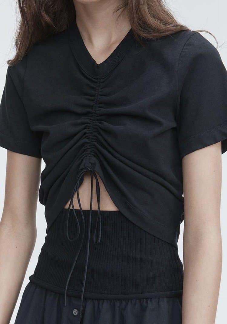 Gathered Chic Short Sleeve T-Shirt - Image 2