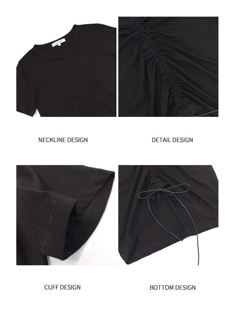 Gathered Chic Short Sleeve T-Shirt - Image 5