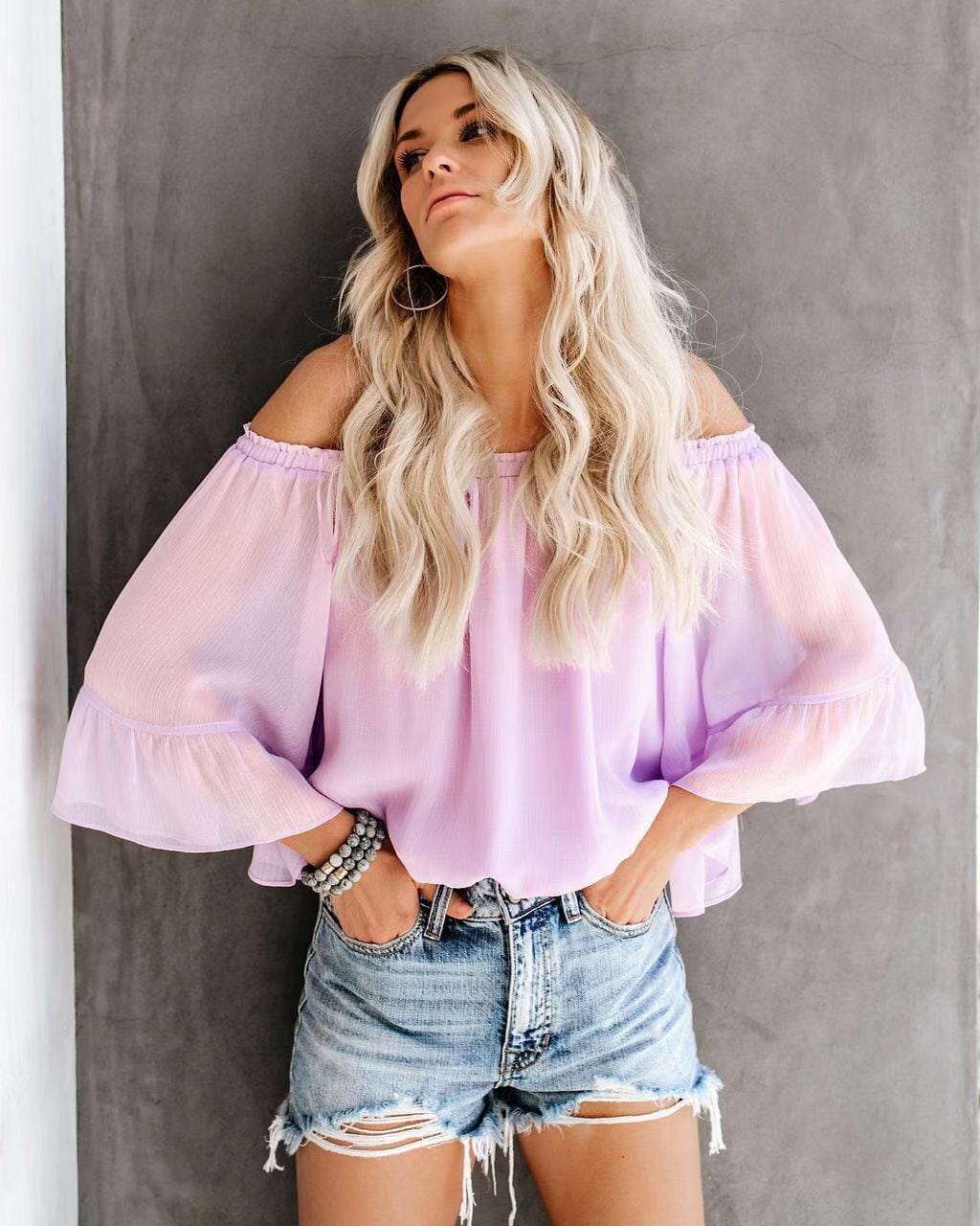Gathered Ruffle Blouse - Image 7