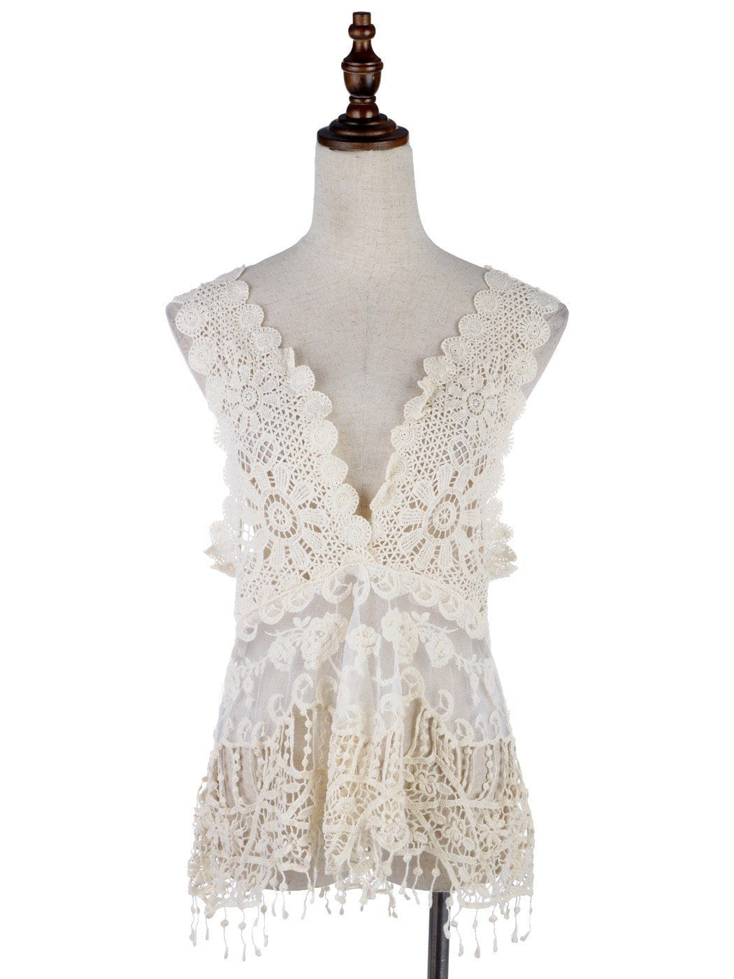Gatsby Crochet Vest Lace Dress Set - Image 14