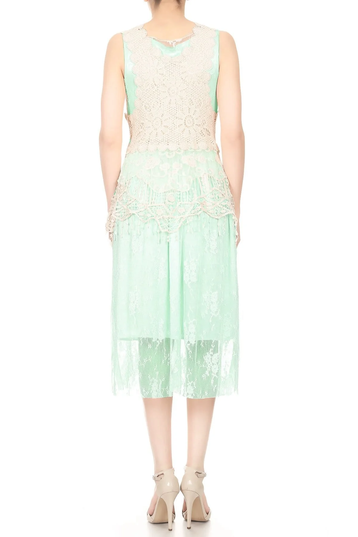 Gatsby Crochet Vest Lace Dress Set - Image 2
