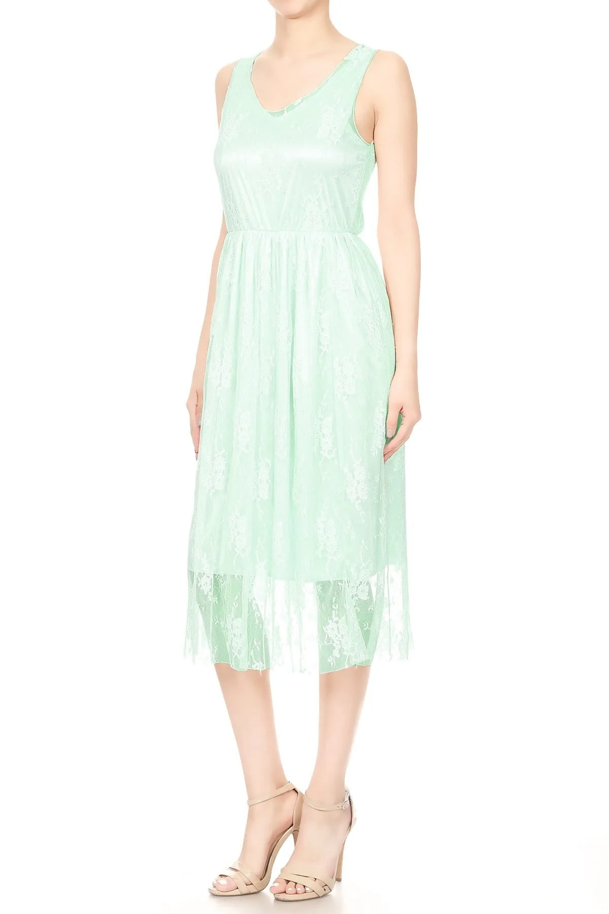Gatsby Crochet Vest Lace Dress Set - Image 3
