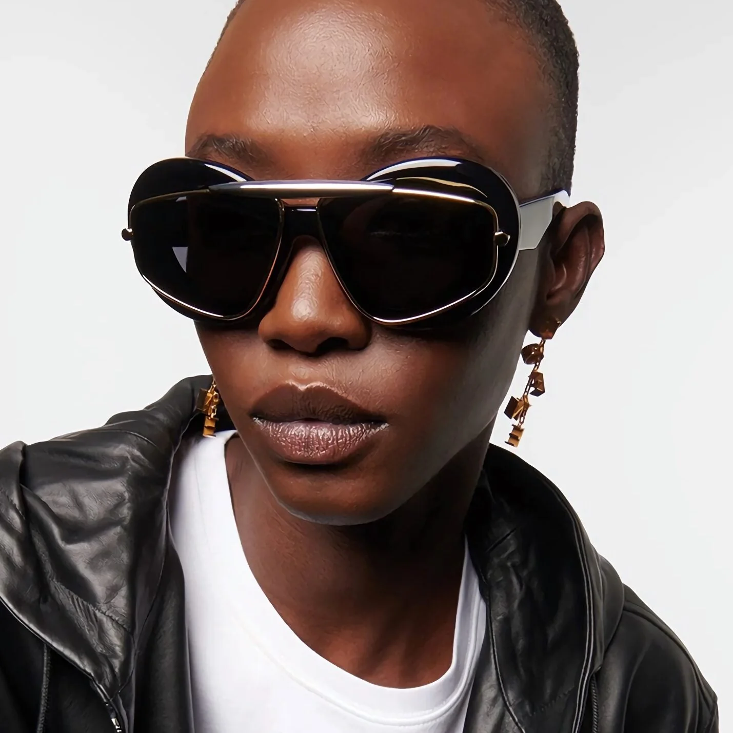 Geometric Double Frame Sunglasses - Image 11
