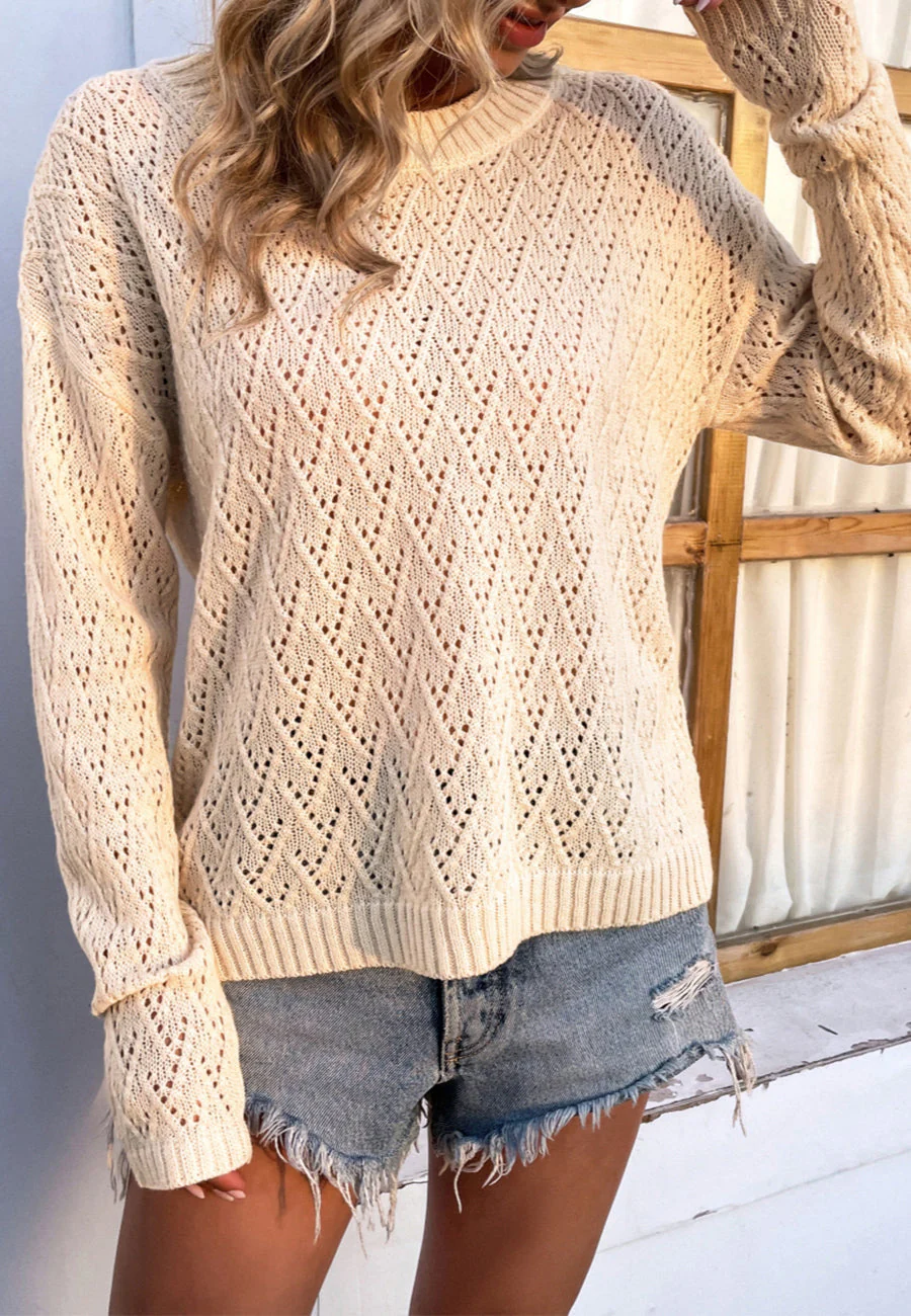 Geometric Knit Light Sweater - Image 4