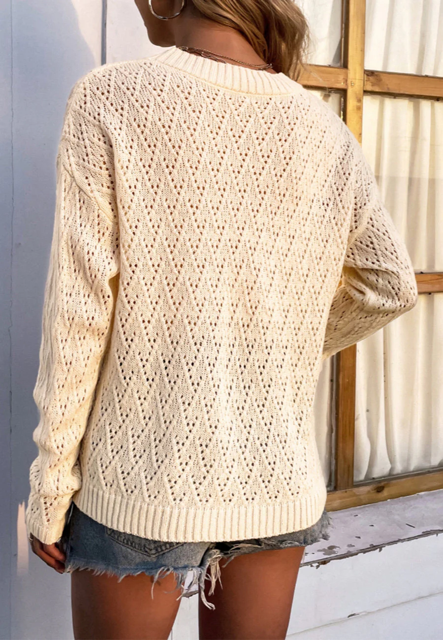 Geometric Knit Light Sweater - Image 8