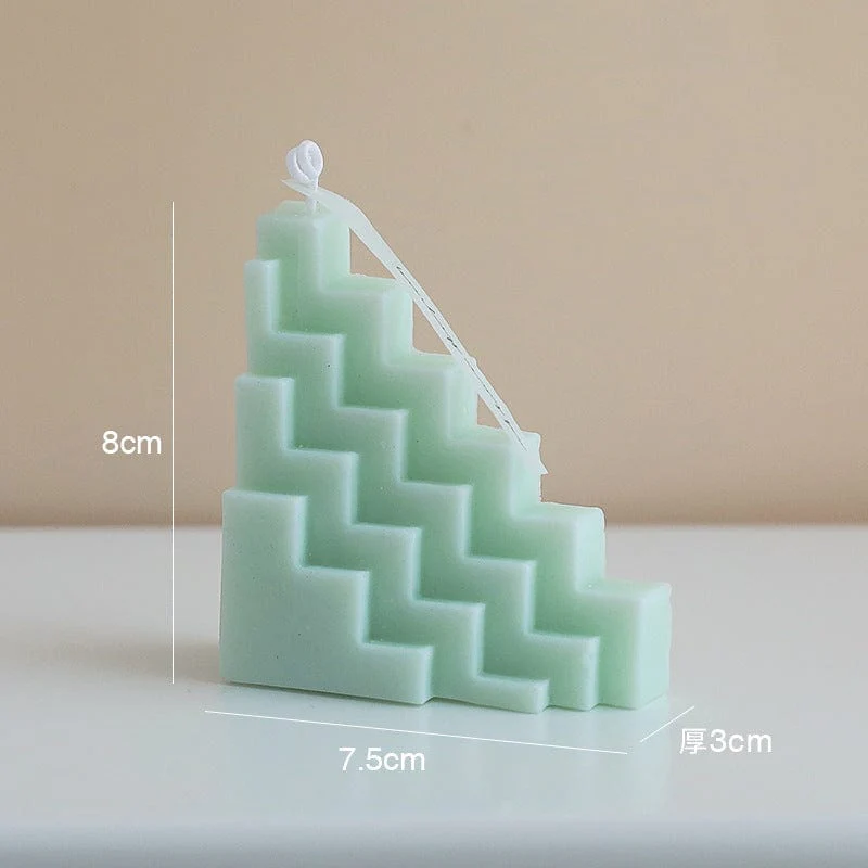 Geometric Stairs Decorative Candle - Image 2