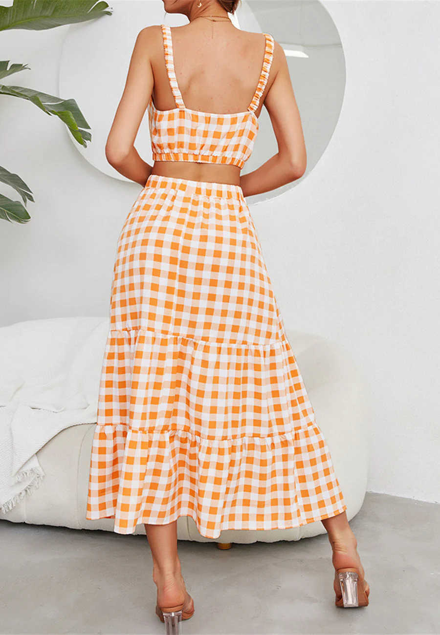 Gingham Crop Top and Skirt Coordinates - Image 5