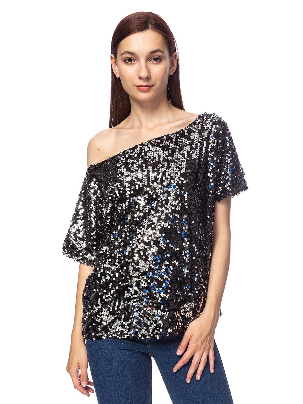 Glam Off-Shoulder Sequin Top - Image 23