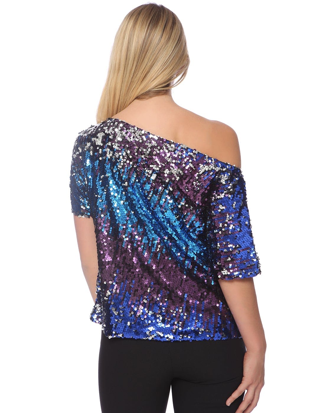 Glam Off-Shoulder Sequin Top - Image 38