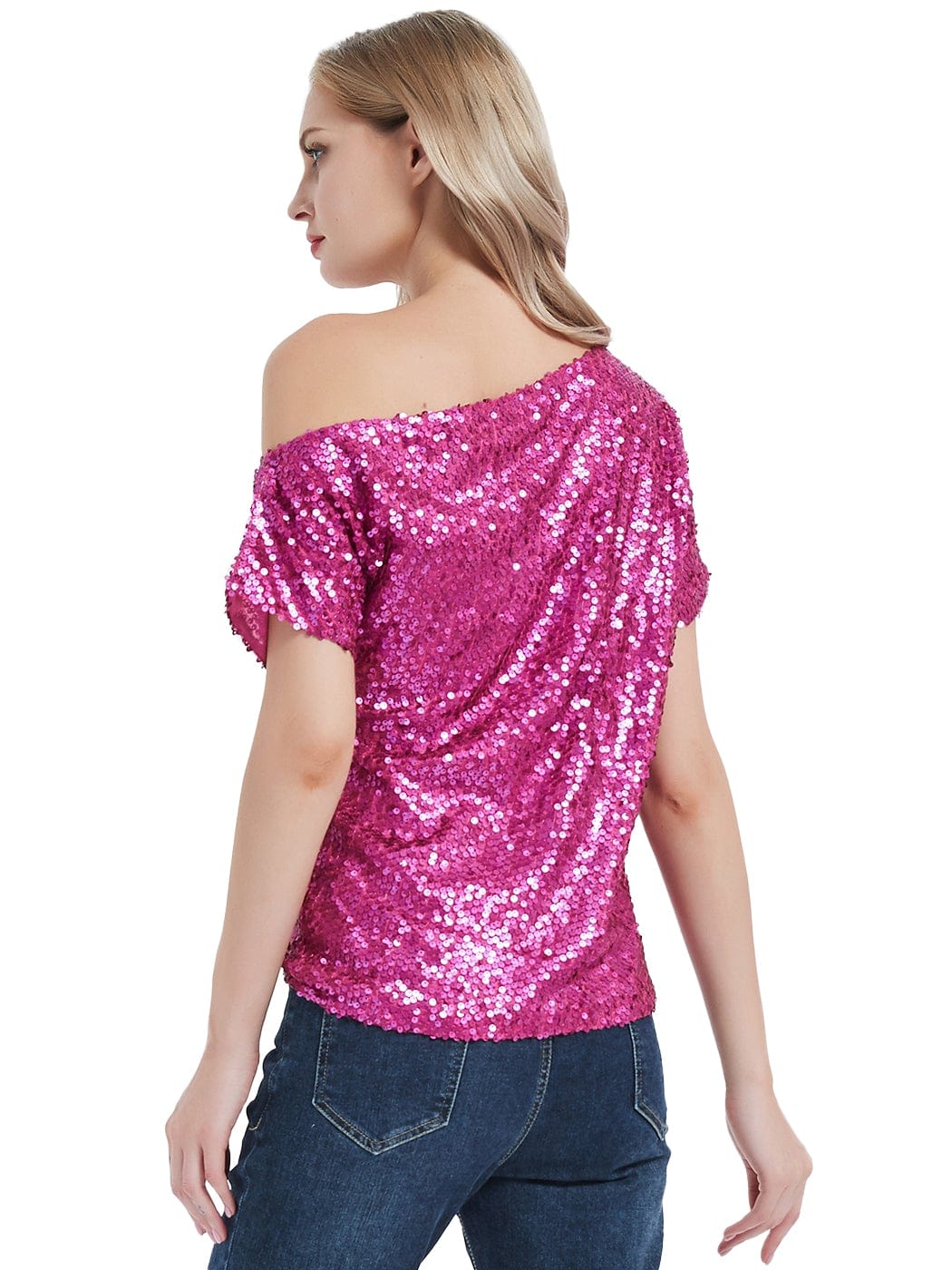 Glam Off-Shoulder Sequin Top - Image 72
