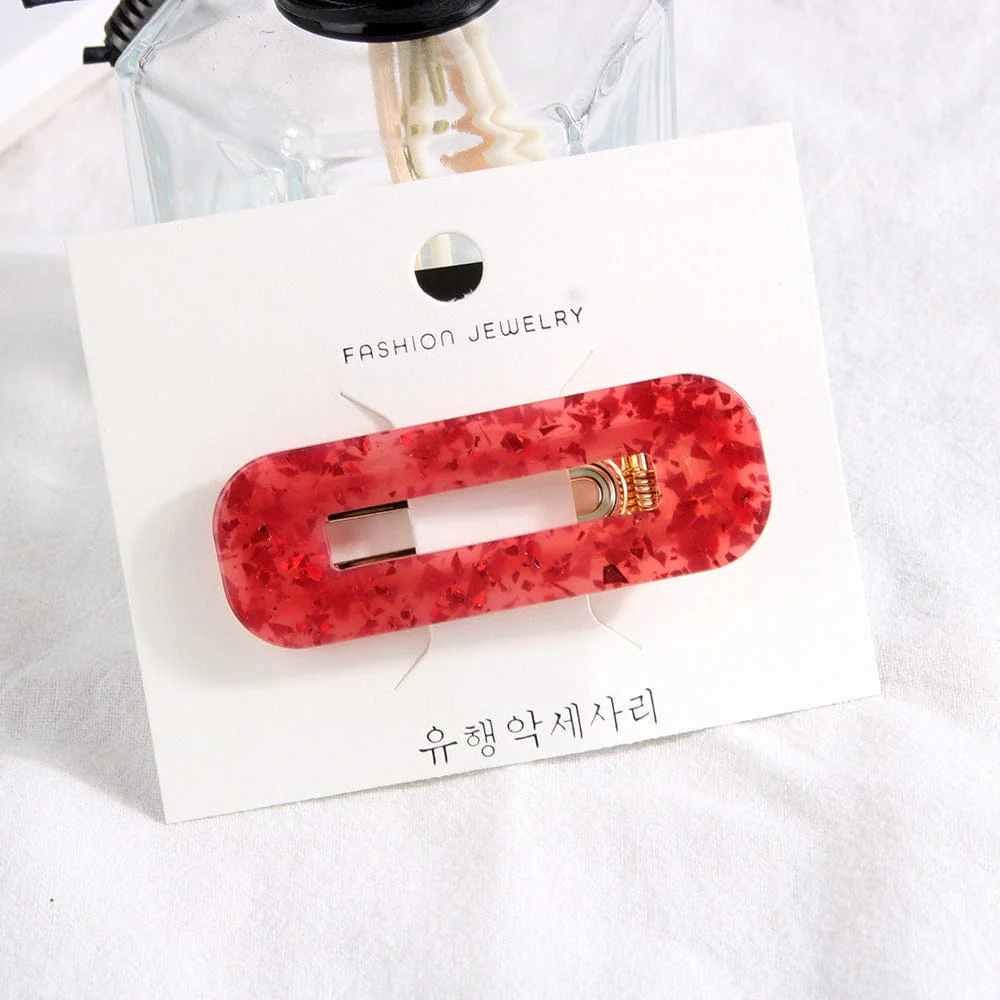 Glitter & Marbleized Variety Hair Clips - Image 7