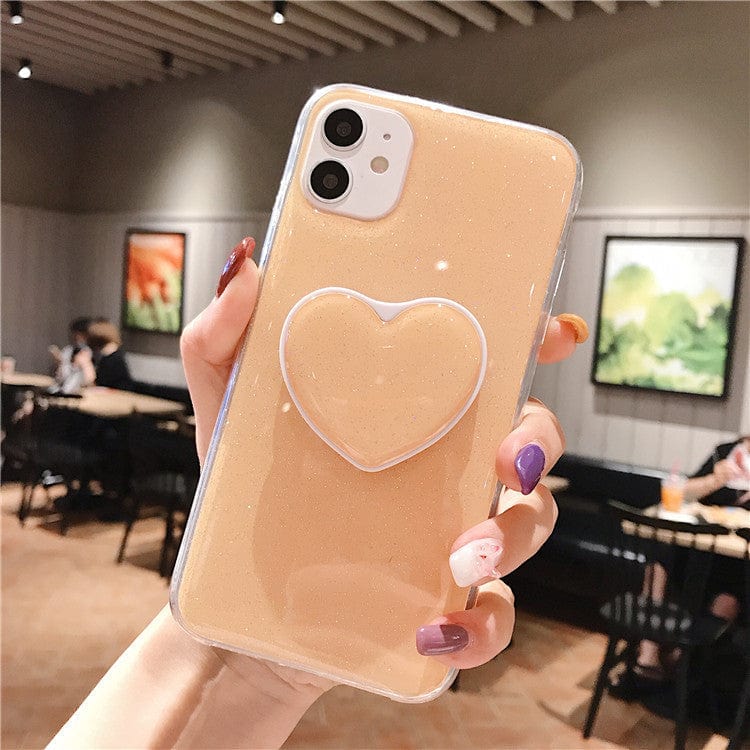 Glittery Phone Case with Heart Grip - Image 2