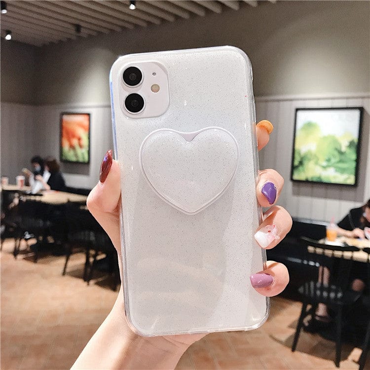 Glittery Phone Case with Heart Grip - Image 4