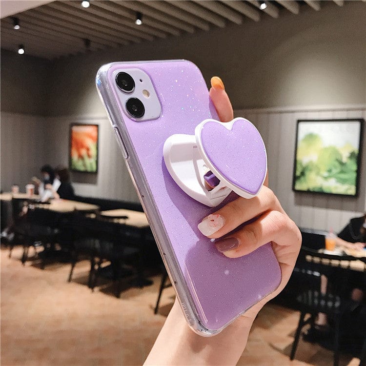 Glittery Phone Case with Heart Grip - Image 6