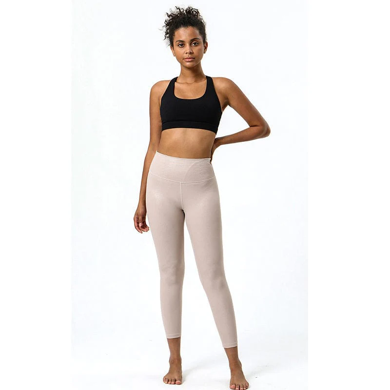 Glossy & Shiny High Rise 7/8 Leggings - Image 3