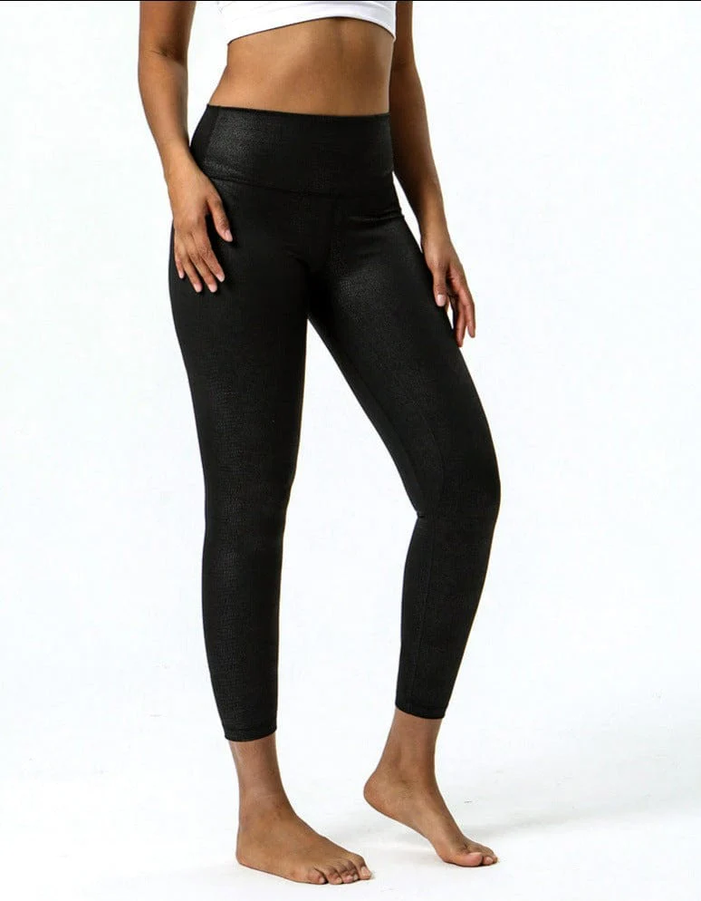 Glossy & Shiny High Rise 7/8 Leggings - Image 5