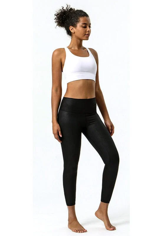 Glossy & Shiny High Rise 7/8 Leggings - Image 7