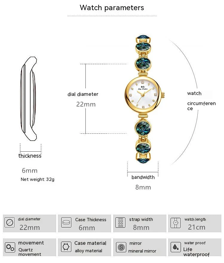 Glow Rough Stone INS Malachite Colorful Watch - Image 7