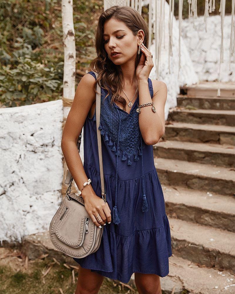 Go With the Flow Ruffle Tunic Dress - Image 7