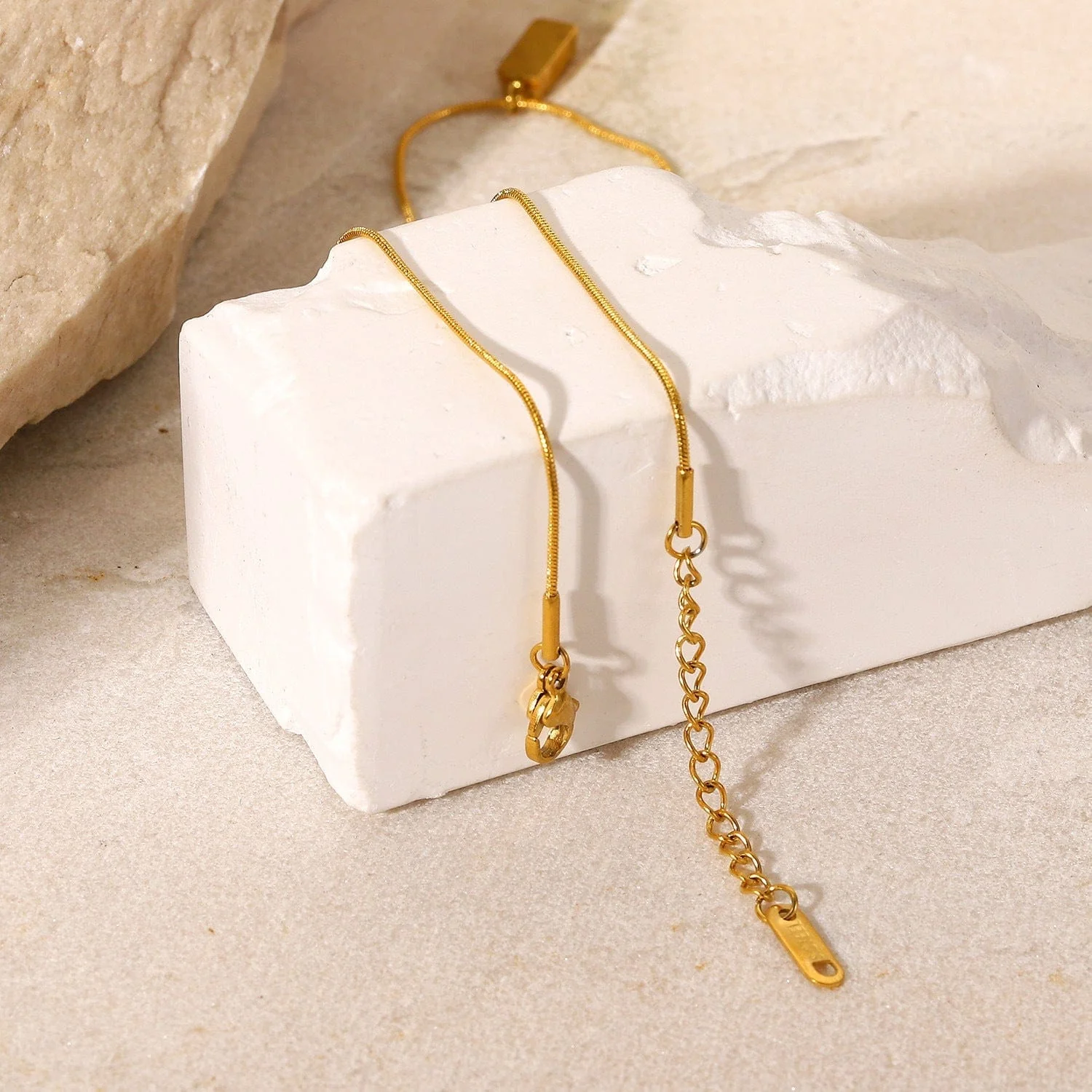 Gold Bar Pendant Necklace - Image 2