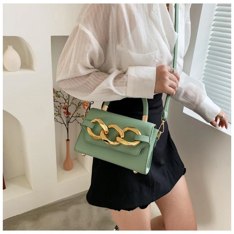 Gold Buckle Top Handle Bag - Image 11