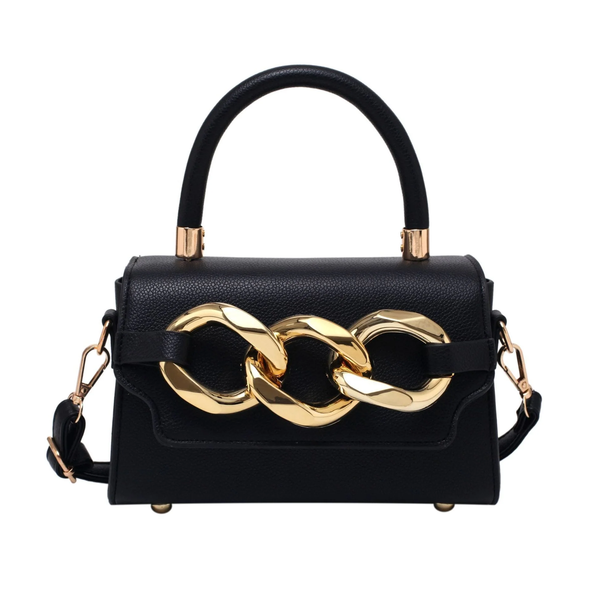 Gold Buckle Top Handle Bag - Image 13