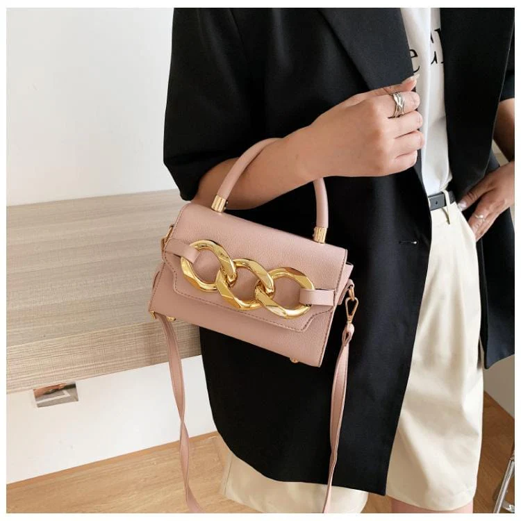Gold Buckle Top Handle Bag - Image 16