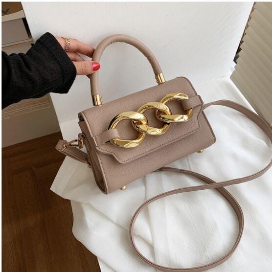 Gold Buckle Top Handle Bag - Image 19