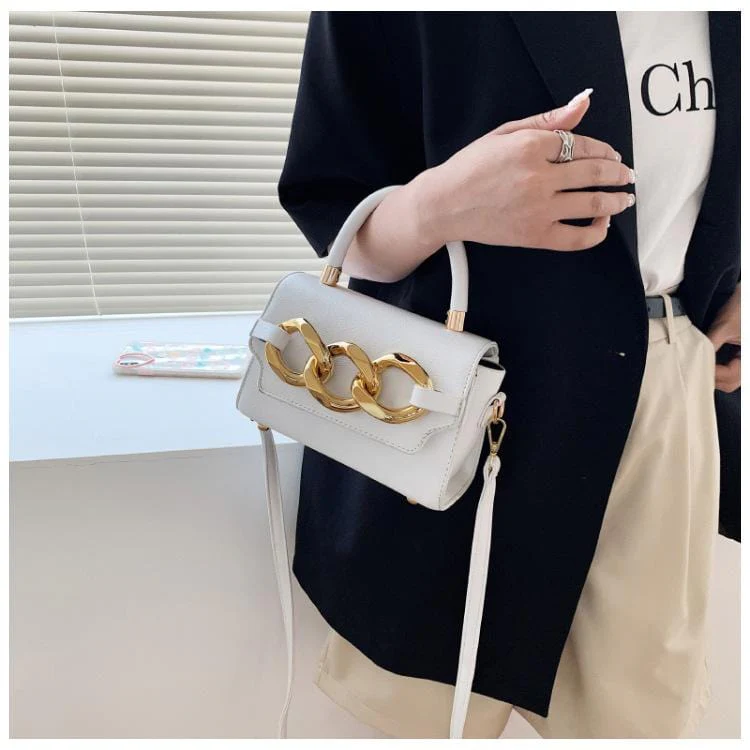 Gold Buckle Top Handle Bag - Image 5