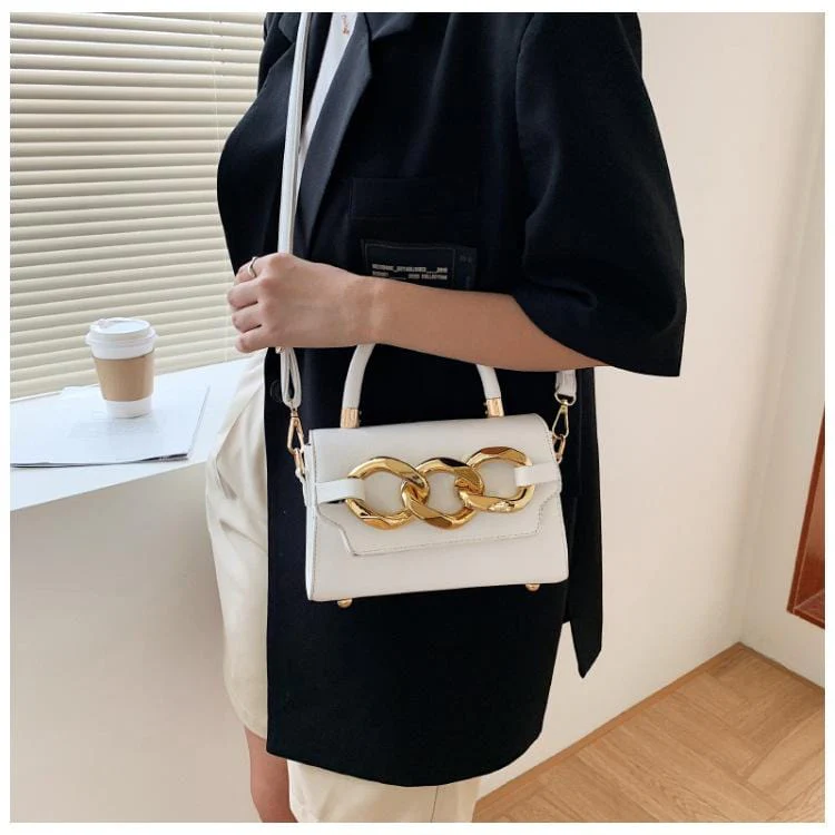 Gold Buckle Top Handle Bag - Image 6