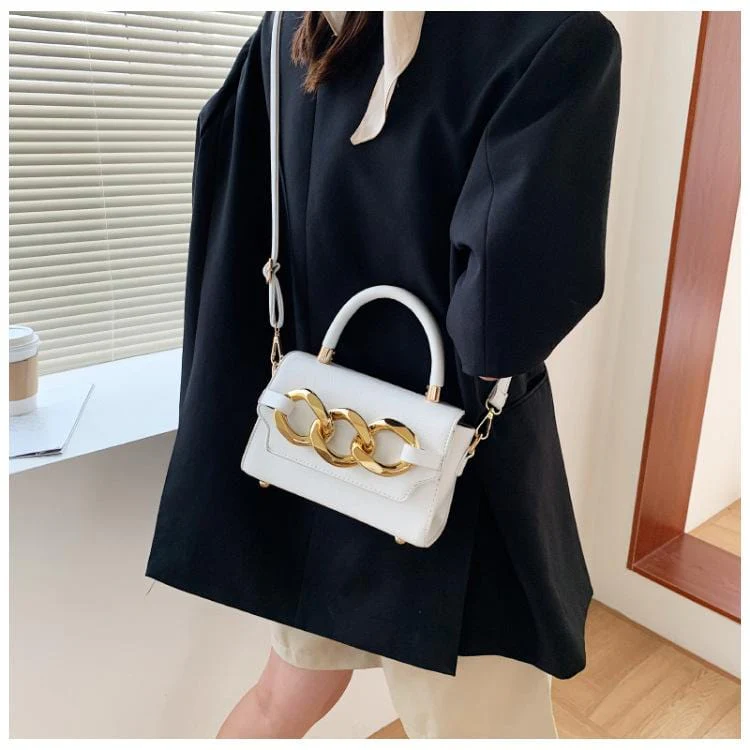 Gold Buckle Top Handle Bag - Image 7