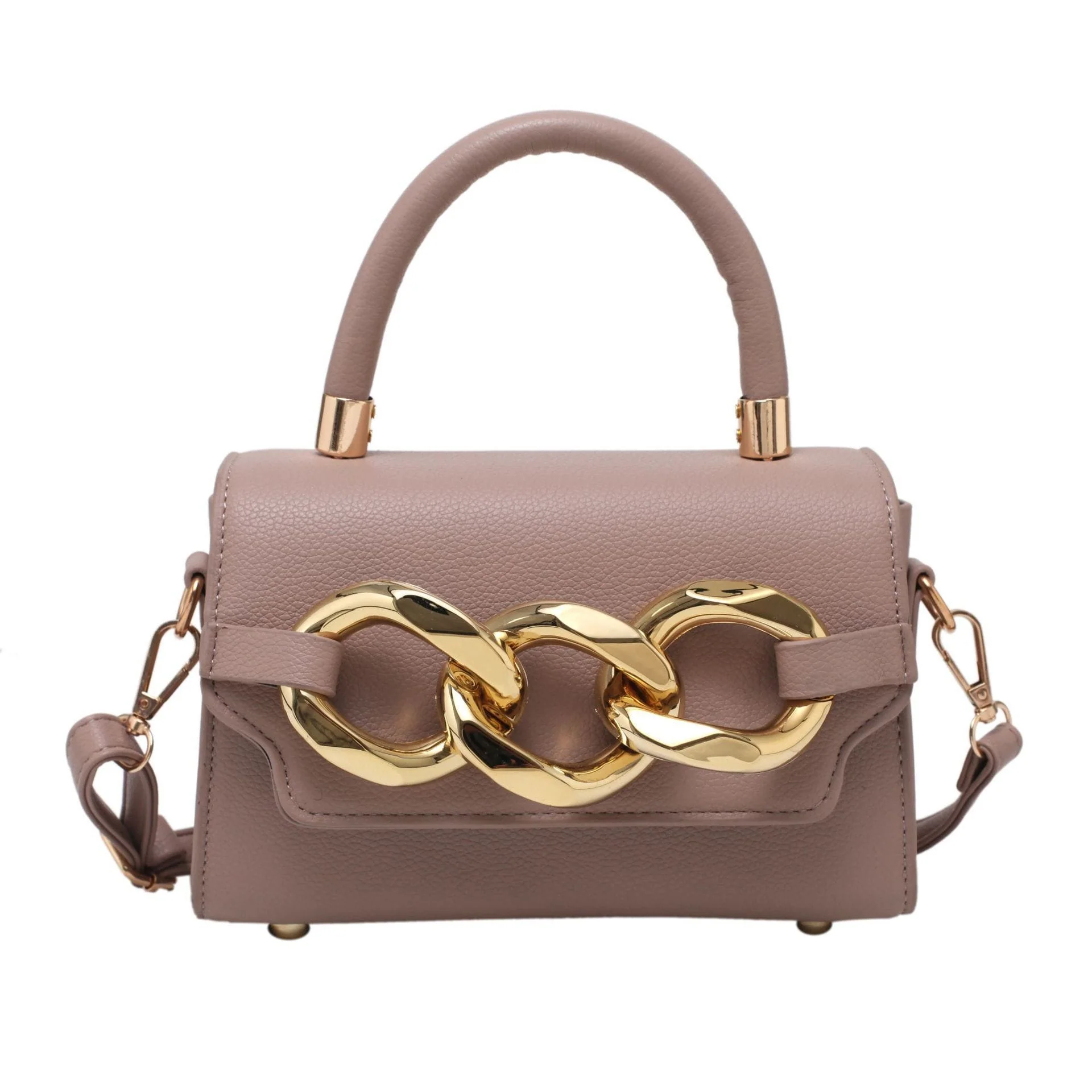 Gold Buckle Top Handle Bag - Image 8