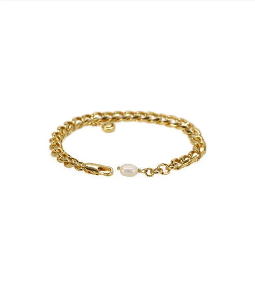 Gold Chain Happy Face Charm Bracelet - Image 3