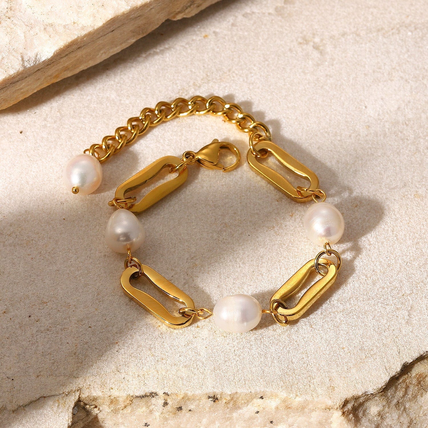 Gold Chain & Pearl Bracelet - Image 4