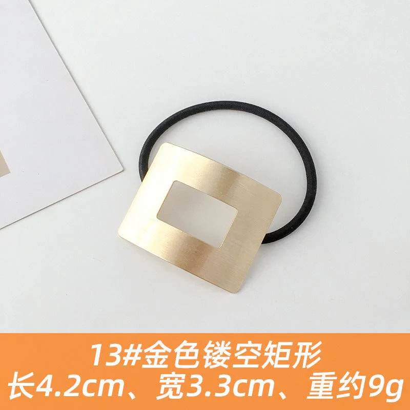 Gold Elastic Hair Tie Cuffs - Image 2