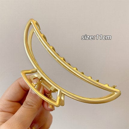 Gold Metal Geometric Open Hair Claw - Image 5