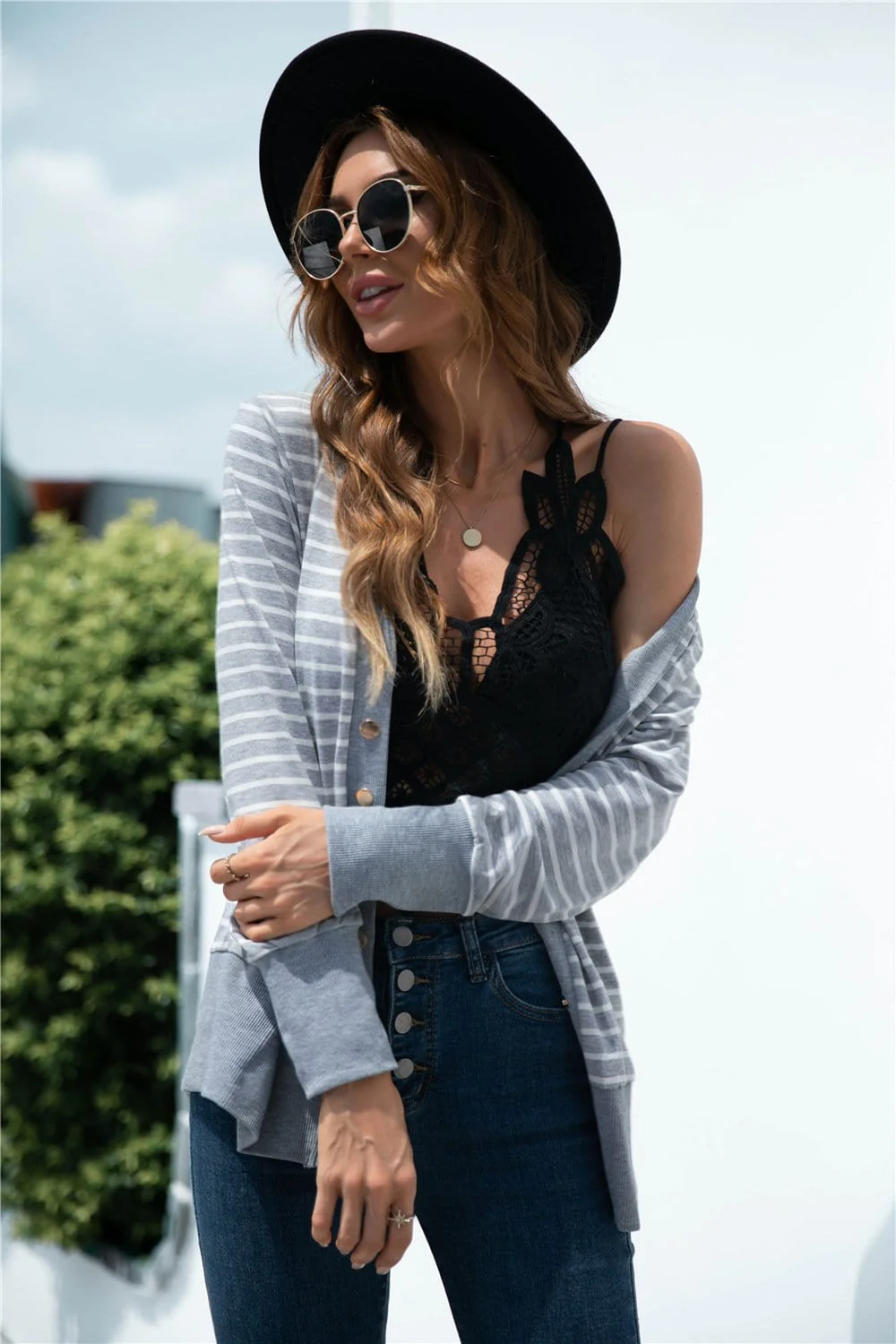 Gold Snap Spring Cardigan - Image 4