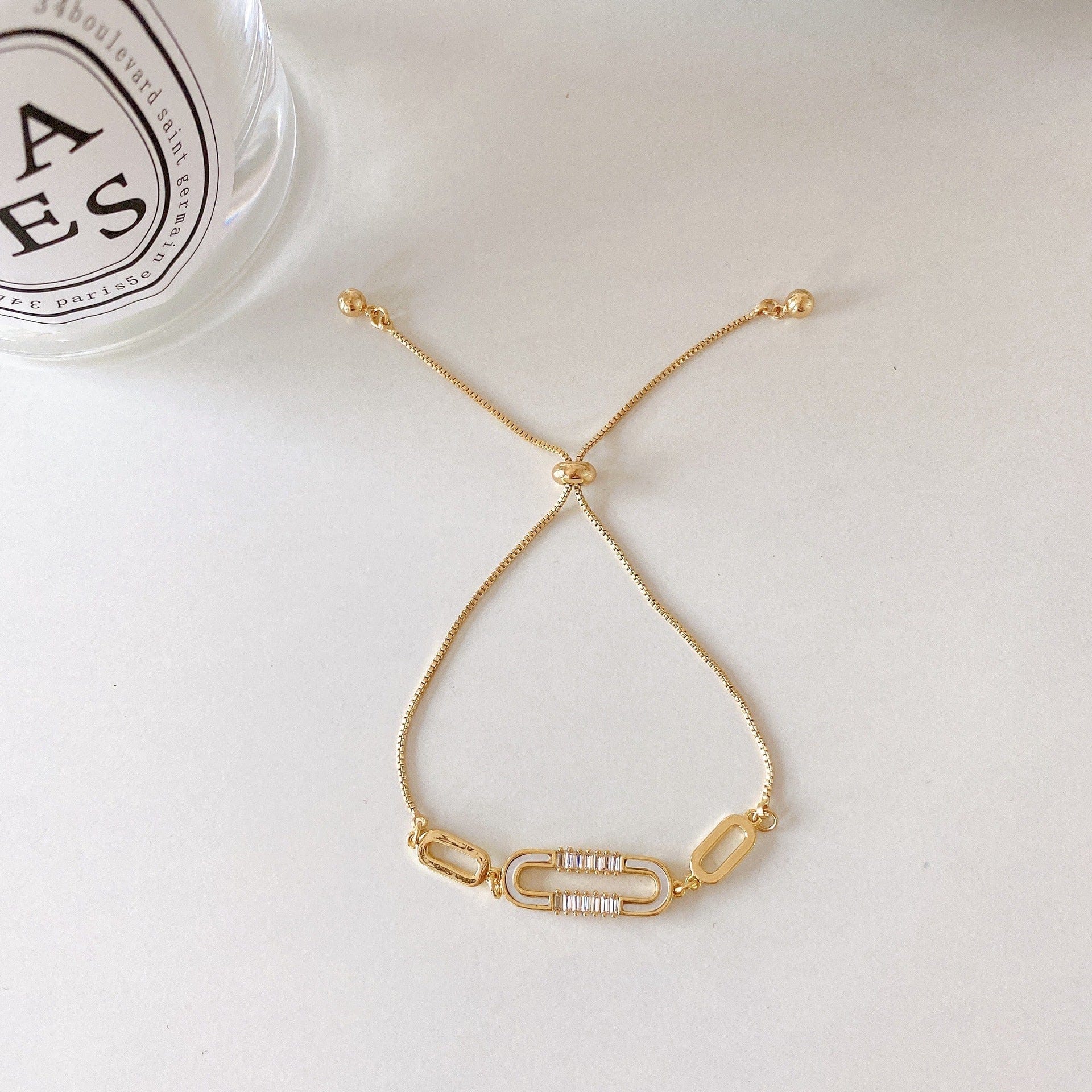 Gold U-Shaped Shell Bracelet - Image 4