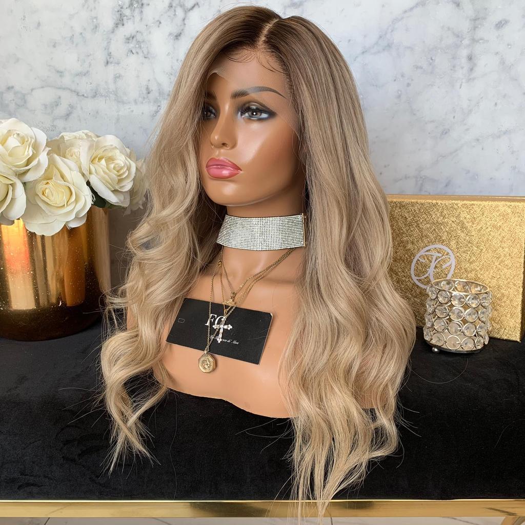 Golden Big Wave Chemical Fiber High-temperature Fiber Wig Head Cover - Image 2