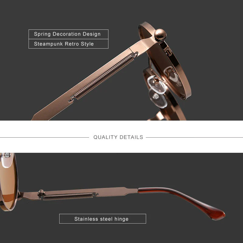 Gothic Steampunk Vintage Sunglasses - Image 6