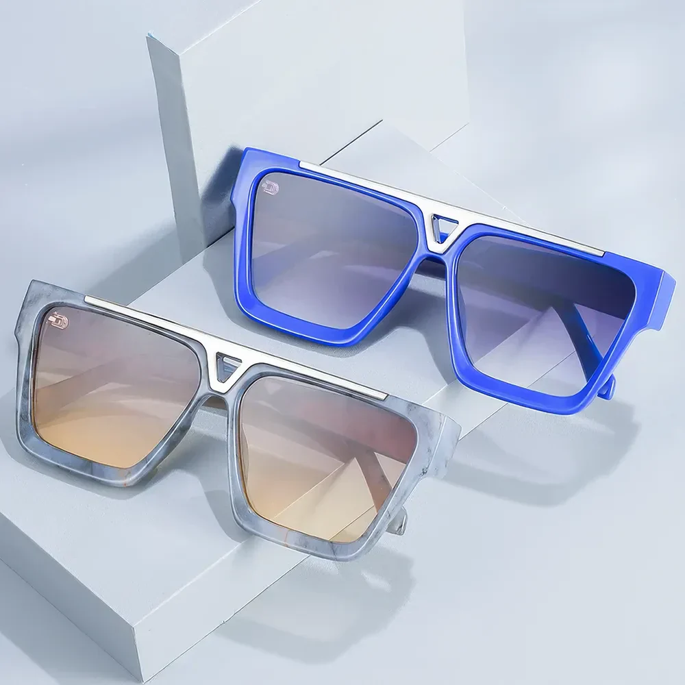 Gradient Lens Shield Sunglasses - Image 8