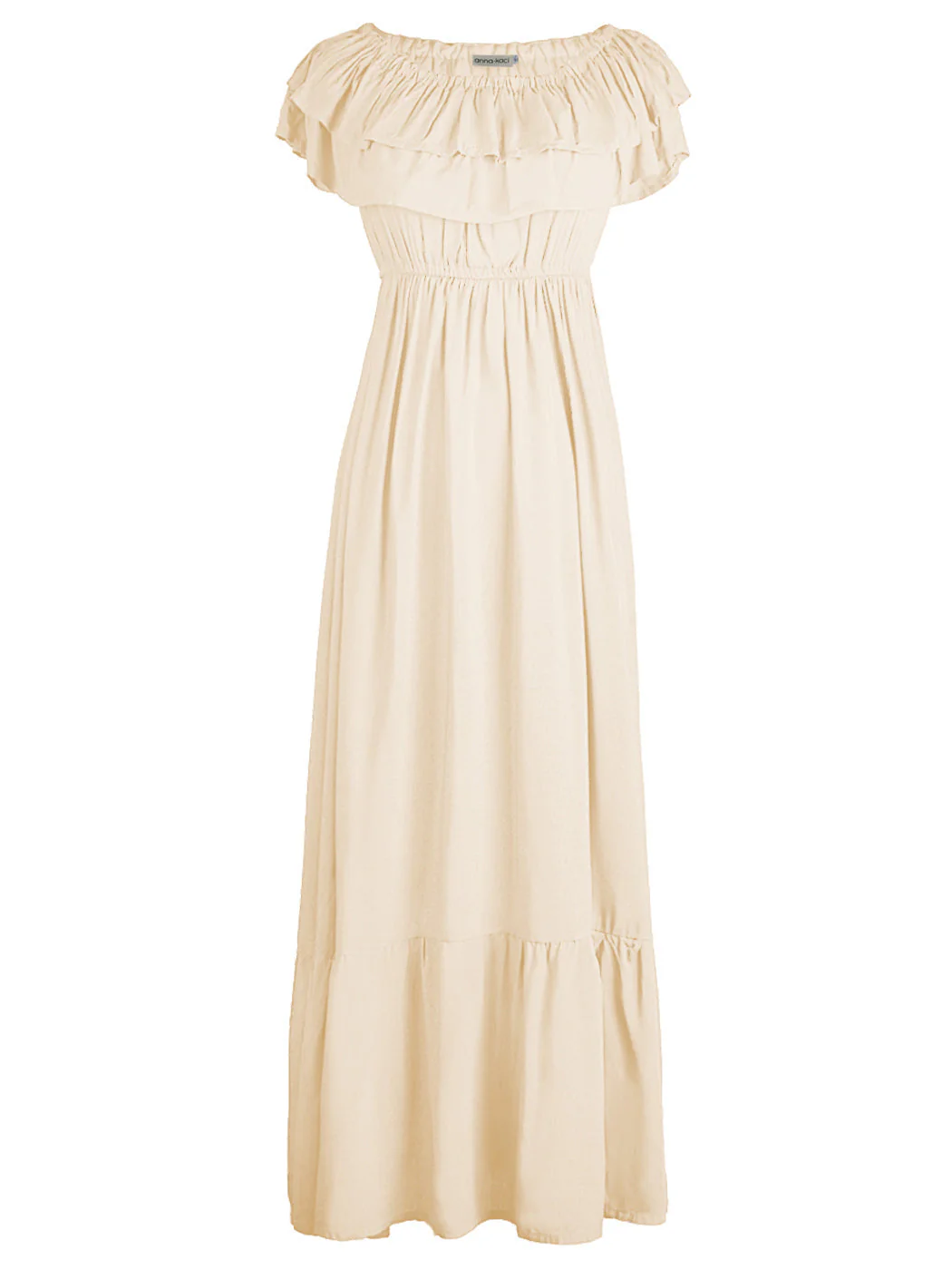 Grecian Ruffle Stretch Maxi Long Dress - Image 13