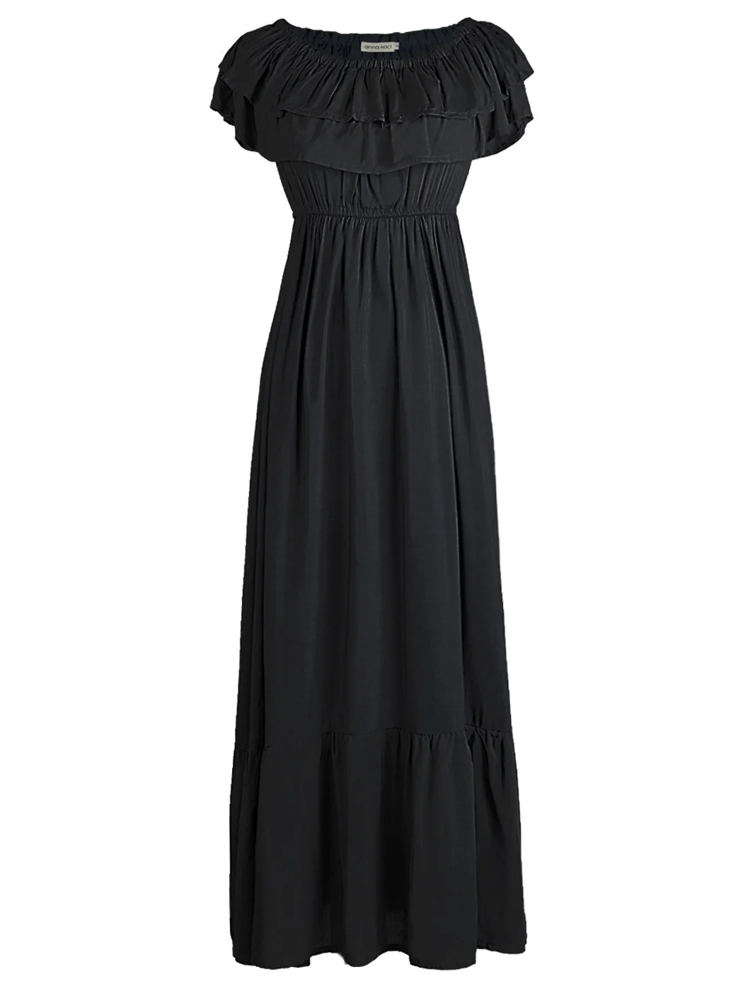 Grecian Ruffle Stretch Maxi Long Dress - Image 14