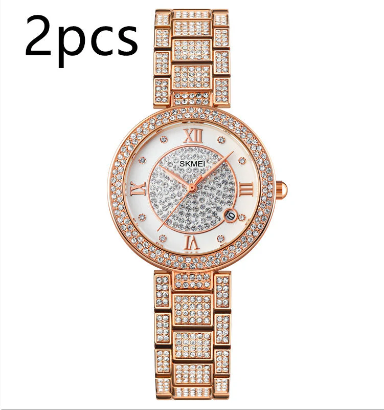 Gypsophila Diamond Watch Shiny Rose Gold Quartz Watch - Image 8