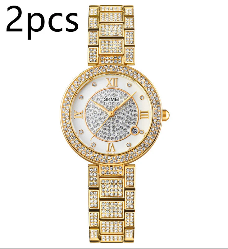 Gypsophila Diamond Watch Shiny Rose Gold Quartz Watch - Image 9