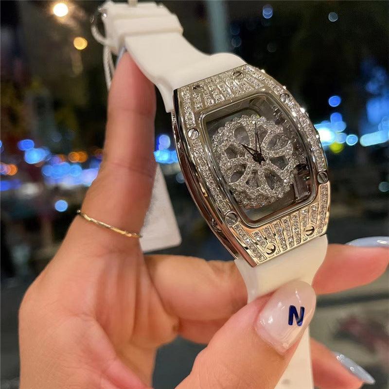 Gypsophila Hollow Rotating Full Diamond Watch