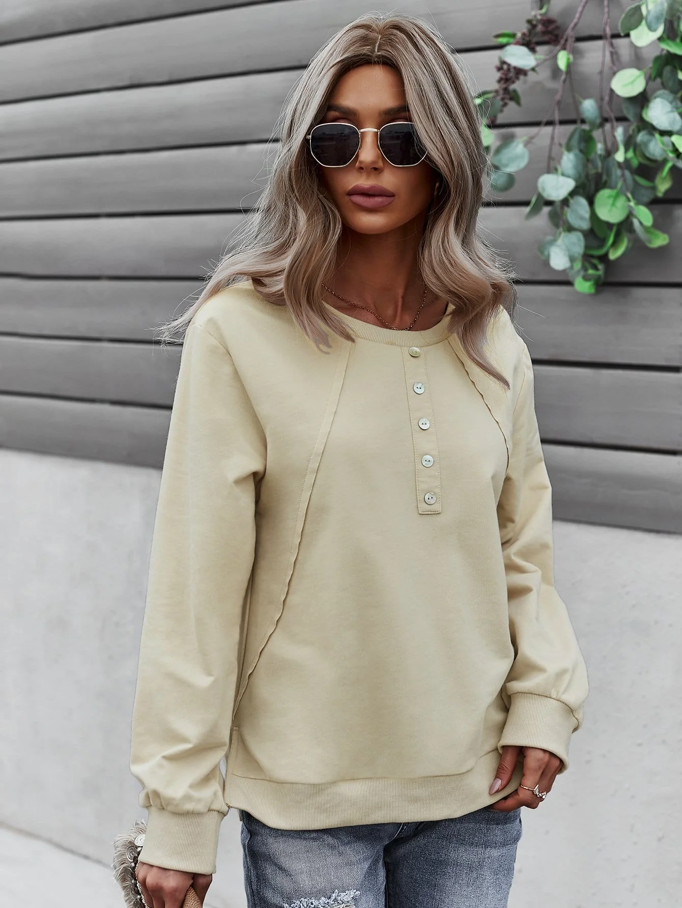 Half Button Front Sweater - Image 13