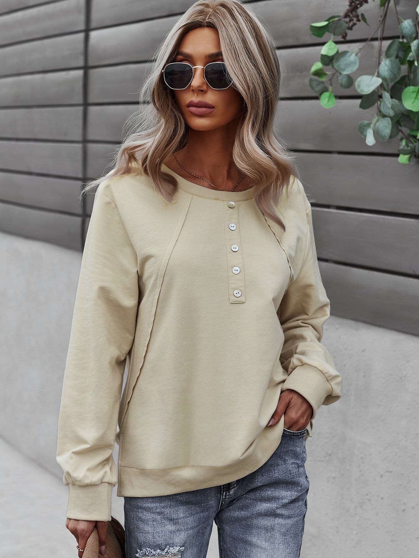 Half Button Front Sweater - Image 14