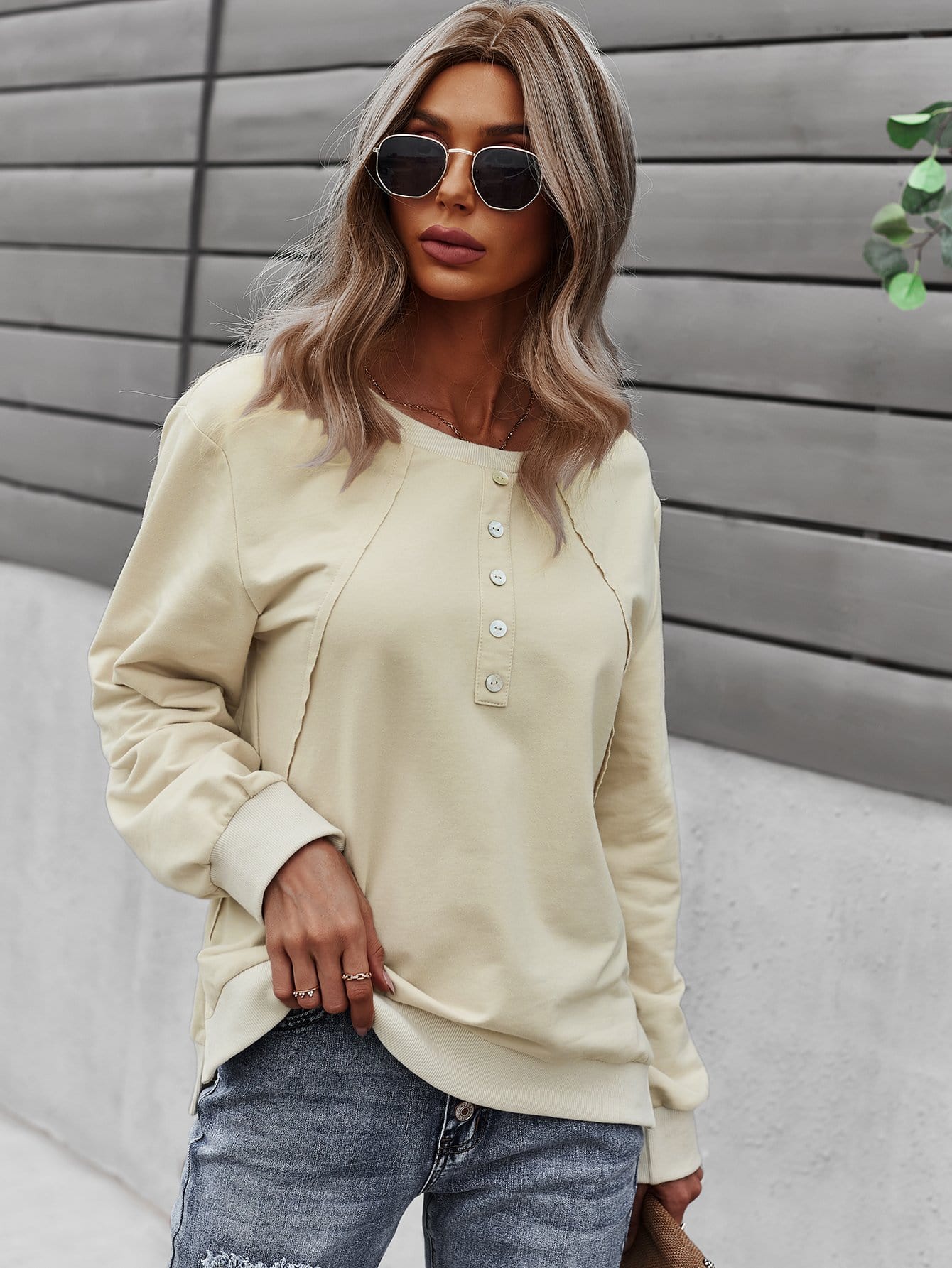 Half Button Front Sweater - Image 15