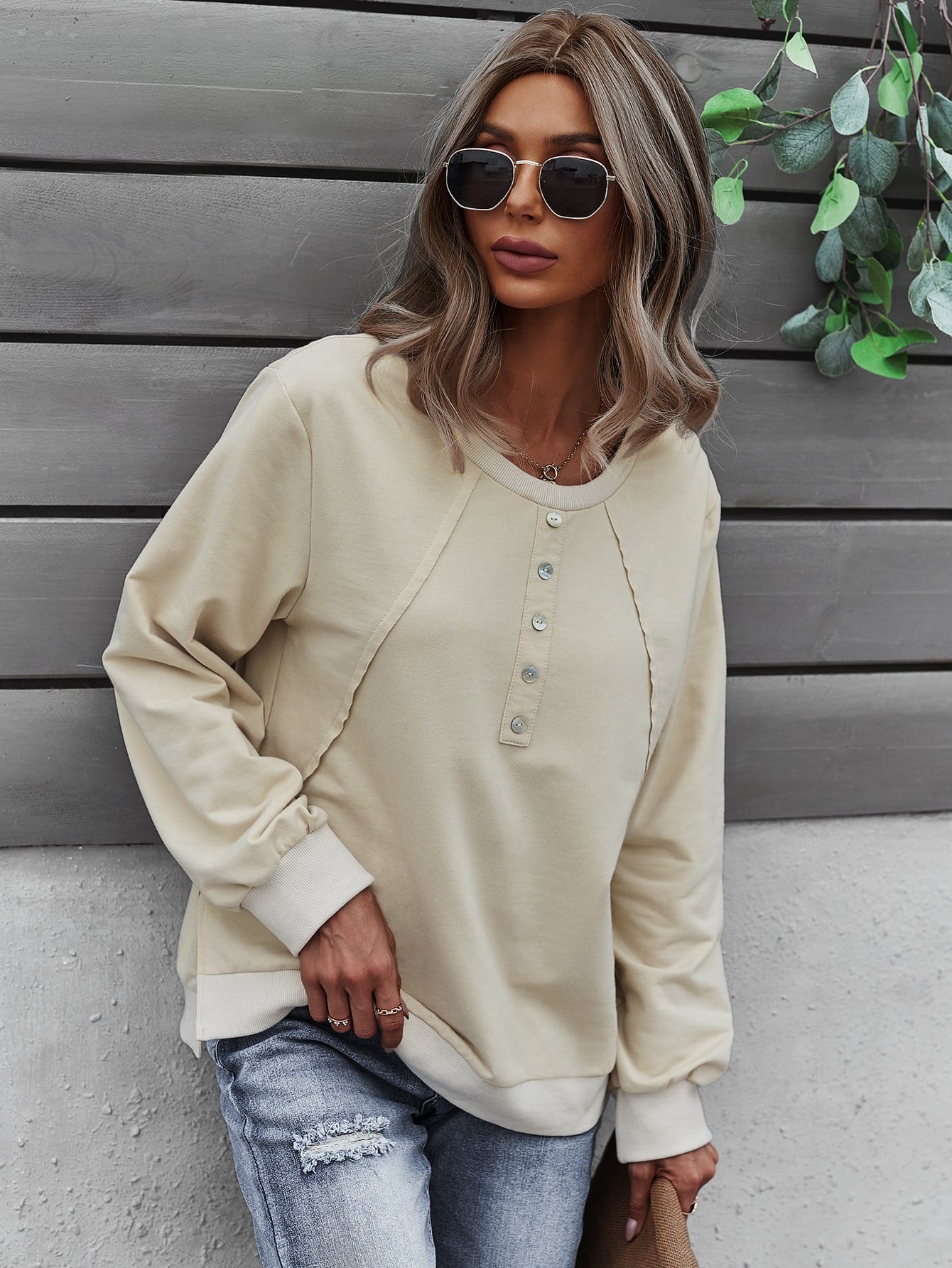 Half Button Front Sweater - Image 17